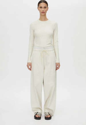 Camilla and Marc Nora Long Sleeve Monogram Top - Ivory Marle