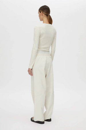 Camilla and Marc Nora Long Sleeve Monogram Top - Ivory Marle