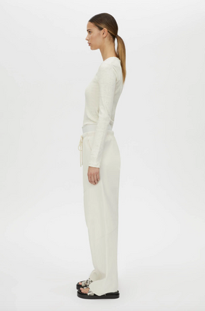 Camilla and Marc Nora Long Sleeve Monogram Top - Ivory Marle