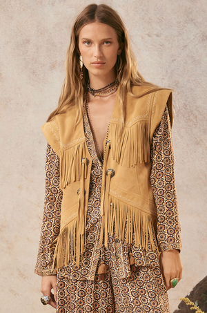 PRE ODER - Spell Fearless Heart Suede Fringe Jacket - Sun Glow - PRE ORDER