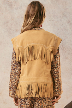 PRE ODER - Spell Fearless Heart Suede Fringe Jacket - Sun Glow - PRE ORDER