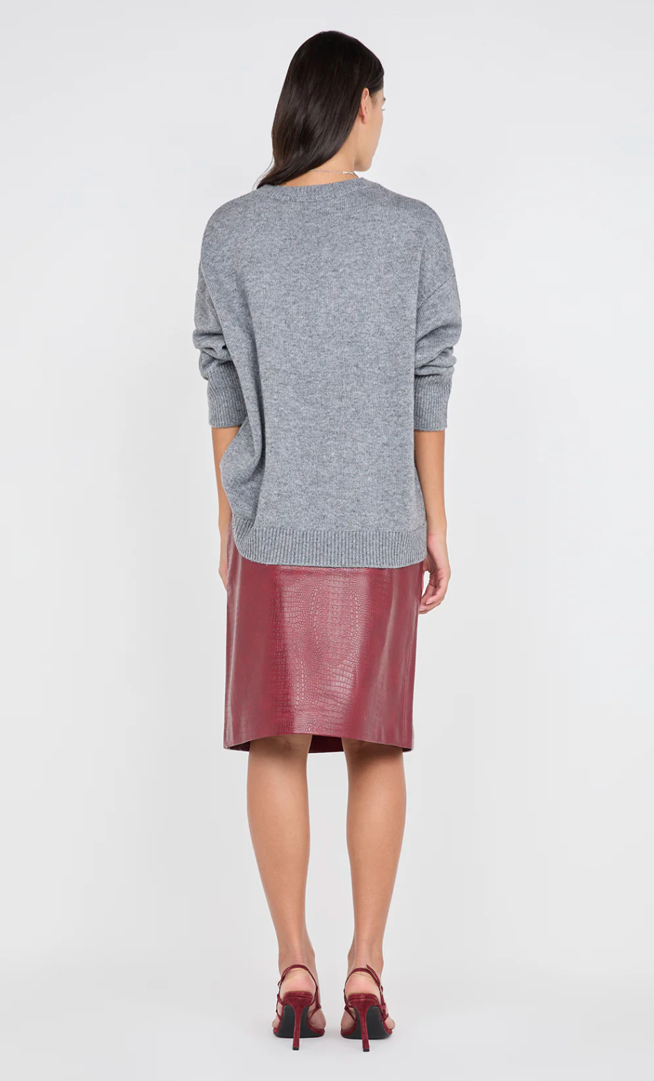 Bec and Bridge Alix Crew Neck Jumper - Grey Marle