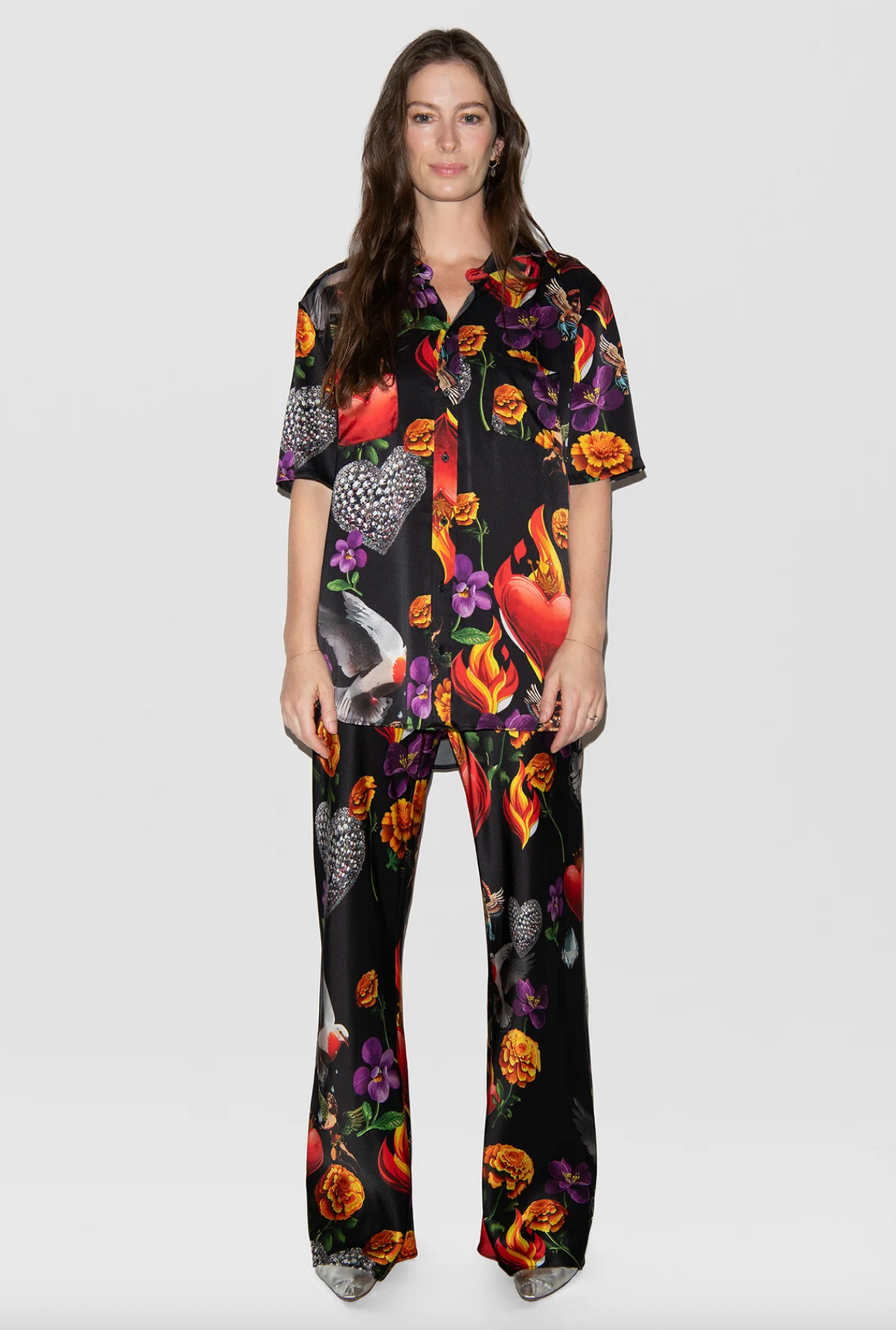 Silk Laundry Bias Cut Pants - Dearly Beloved Black