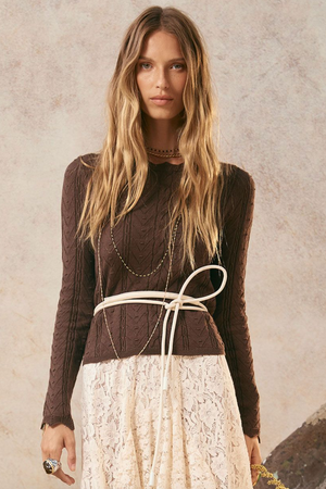 Spell Lou Lou Knit Top - Cacao