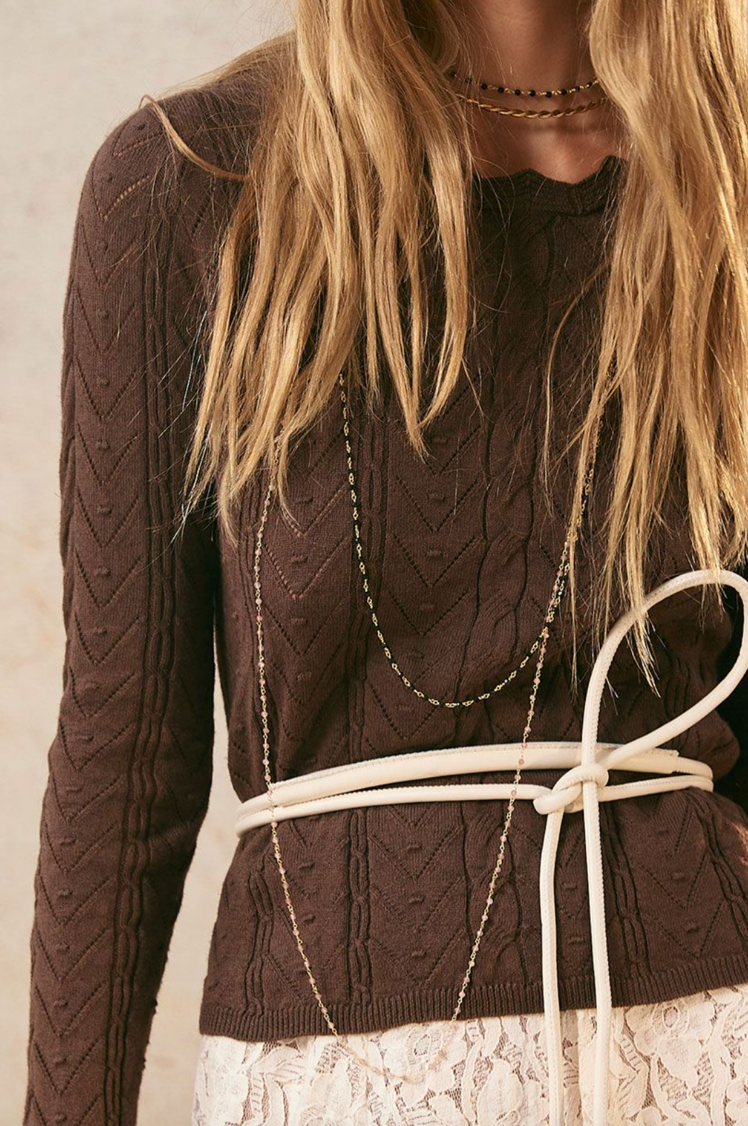 Spell Lou Lou Knit Top - Cacao