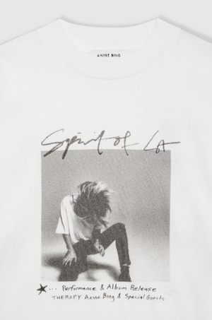 Anine Bing Ashton Tee Spirit - Ivory