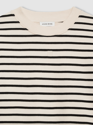 Anine Bing Dean Sweatshirt - Black Stripe French Terry