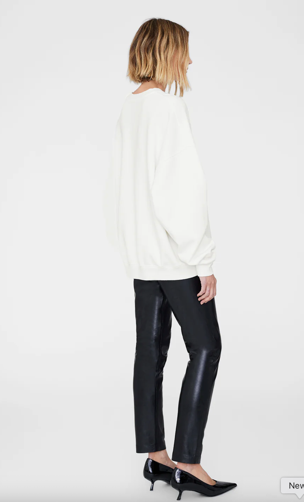 Anine Bing Miles Oversized Sweatshirt Letterman - Off White