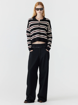 Bassike Elasticated Denim Jean - Black