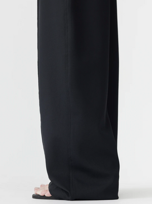 Bassike Elastic Detail Twill Pant - Black