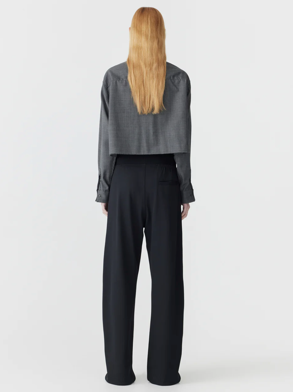 Bassike Elastic Detail Twill Pant - Black