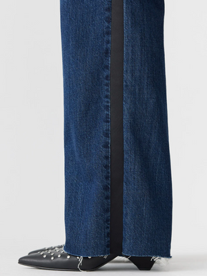 Bassike Slouch Tuxedo Jean - Worn Indigo