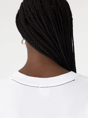 Bassike Boxy Rib Insert L/S T.Shirt - White/Black