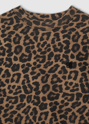 Anine Bing Miles Sweatshirt - Black and Brown Leopard