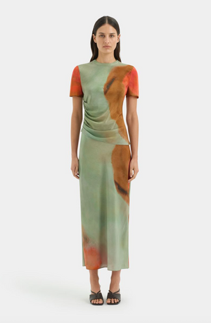 SIR. Calle Midi Skirt - Acquerello Print