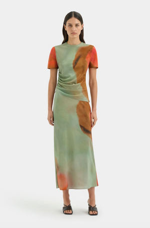 SIR. Calle Midi Skirt - Acquerello Print