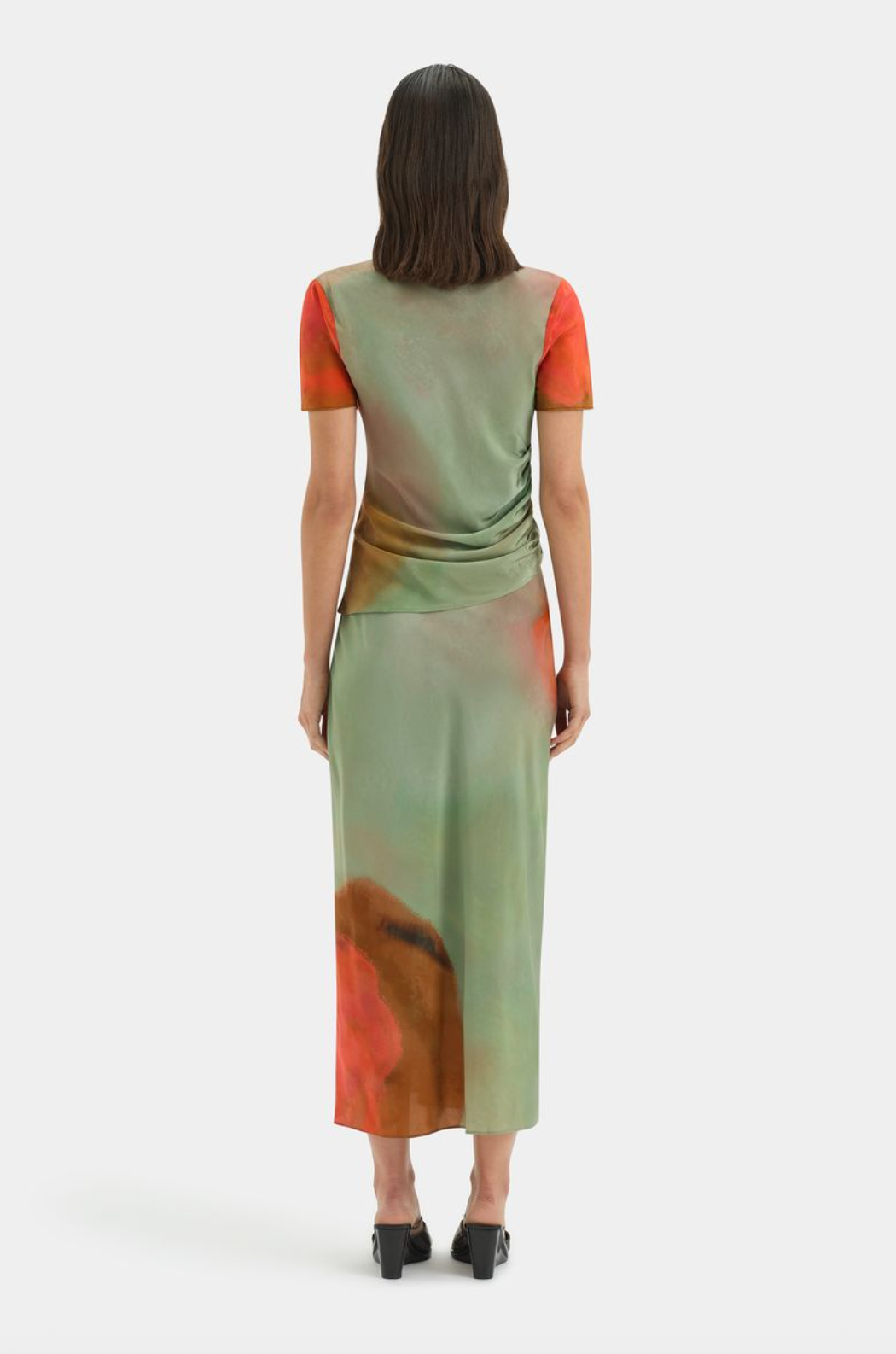 SIR. Calle Midi Skirt - Acquerello Print
