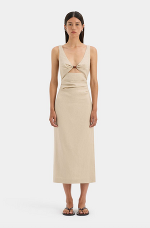 SIR. Moretti Midi Dress - Natural