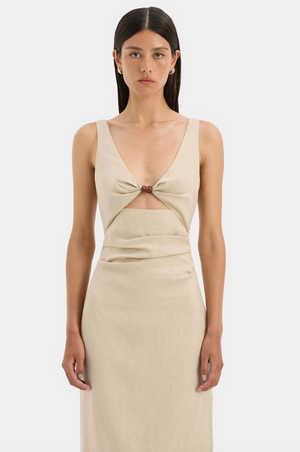 SIR. Moretti Midi Dress - Natural