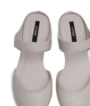 La Tribe Pointed Mule - Eggshell