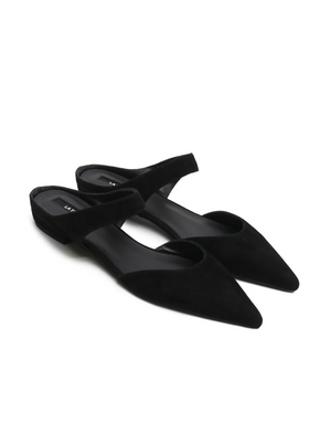 La Tribe Point Mule - Black Suede