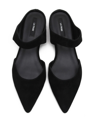 La Tribe Point Mule - Black Suede