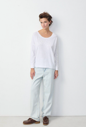 American Vintage L/S T-Shirt Sonoma - White