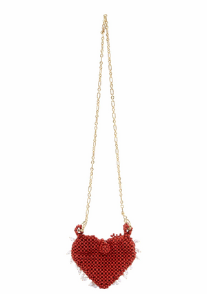 Alemais Carmelo Beaded Heart Bag