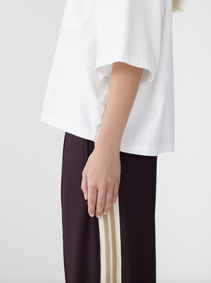 Bassike Boxy Pocket Detail S/S T.Shirt - White
