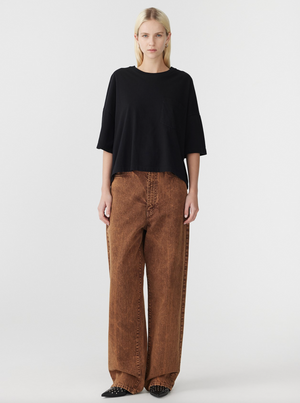 Bassike Boxy Pocket Detail S/S T.Shirt - Black
