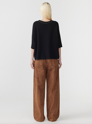 Bassike Boxy Pocket Detail S/S T.Shirt - Black