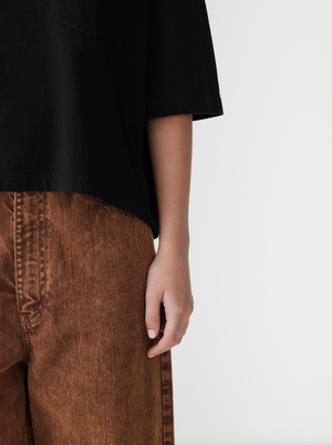 Bassike Boxy Pocket Detail S/S T.Shirt - Black
