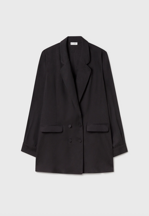 Silk Laundry Relaxed Blazer - Coral Jacquard