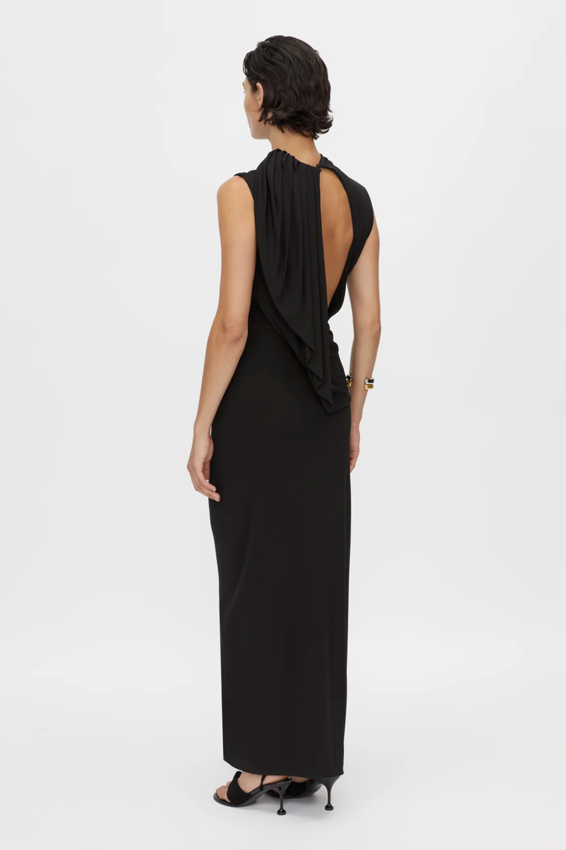 Camilla and Marc Paloma Draped Sleeve Dress - Black