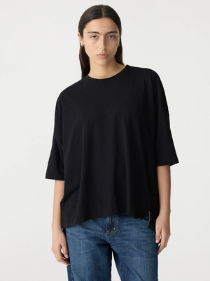 Bassike Slouch Side Step T.Shirt - Black