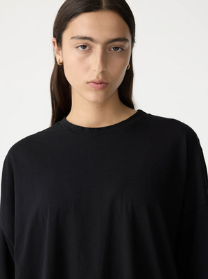 Bassike Slouch Side Step T.Shirt - Black