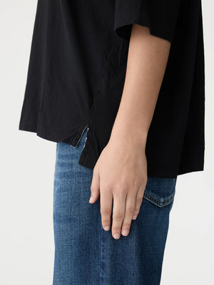 Bassike Slouch Side Step T.Shirt - Black