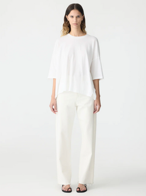 Bassike Slouch Side Step T.Shirt - White