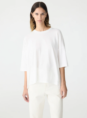 Bassike Slouch Side Step T.Shirt - White