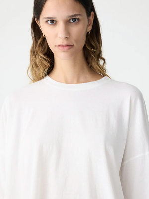 Bassike Slouch Side Step T.Shirt - White
