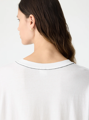 Bassike Slouch Side Step T.Shirt - White