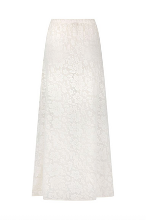 Spell Free Love Lace Bias Skirt - Vintage Cream