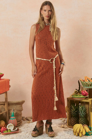 Spell Rhodes Knit Maxi Dress - Cinnamon