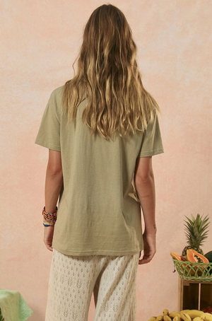 Spell Mermaid Truckstop Biker Tee - Khaki