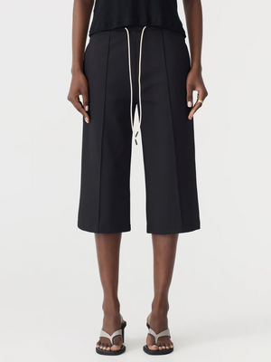 Bassike Refined Pinstitch Capri Pant - Black