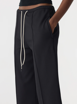 Bassike Refined Pinstitch Capri Pant - Black