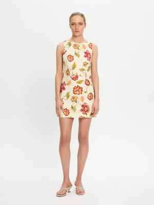 Kivari Odessa Mini Dress - Butter/Red