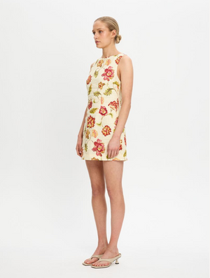 Kivari Odessa Mini Dress - Butter/Red