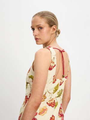 Kivari Odessa Mini Dress - Butter/Red