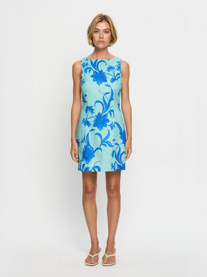 Kivari Juniper Mini Dress - Cobalt Blue/Green